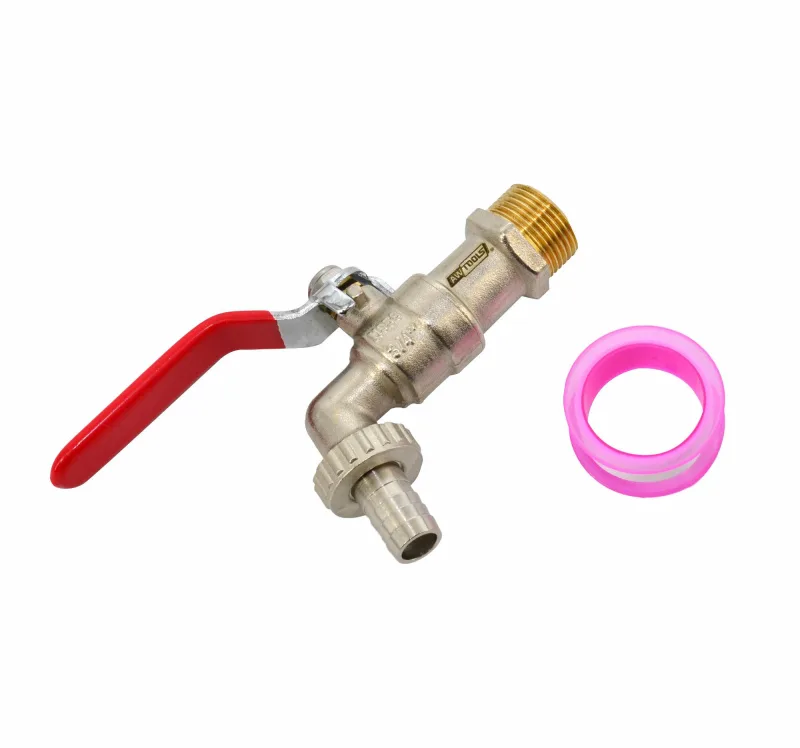 Awtools kran ogrodowy mosiądz niklowany 3/4" gwint zewnętrzny 3/4"