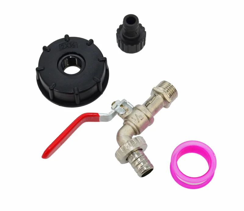 Awtools kran ogrodowy do zbiornika cynk niklowany 1/2" gwint zewnętrzny 3/4" mauzer