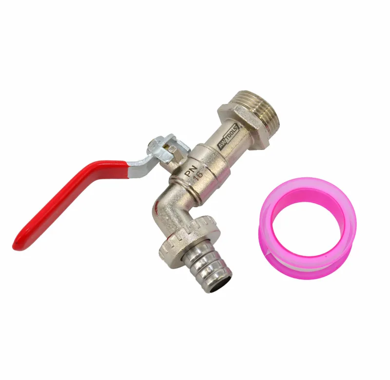 Awtools kran ogrodowy cynk niklowany 3/4" gwint zewnętrzny 1"