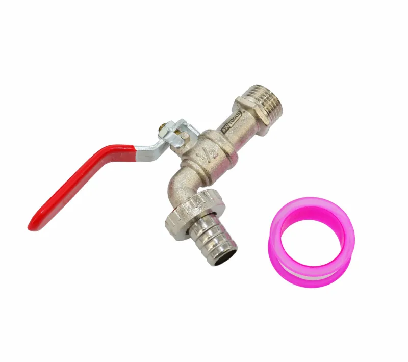 Awtools kran ogrodowy cynk niklowany 1/2" gwint zewnętrzny 3/4"