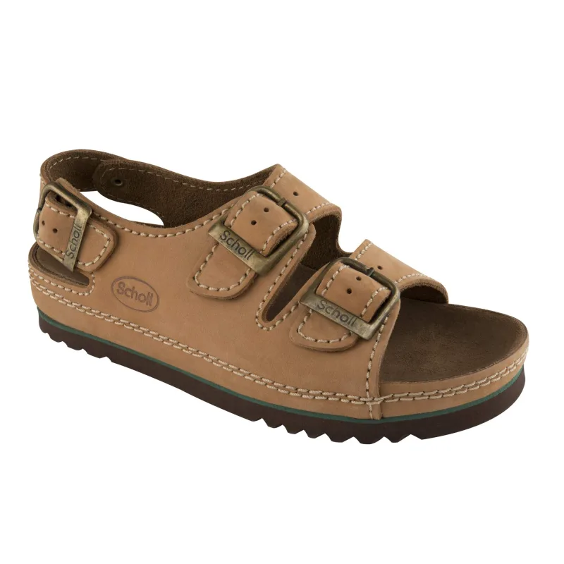 Scholl Air Bag Back Strap, Sandal Unisex adulto, Marrón, 39 EU