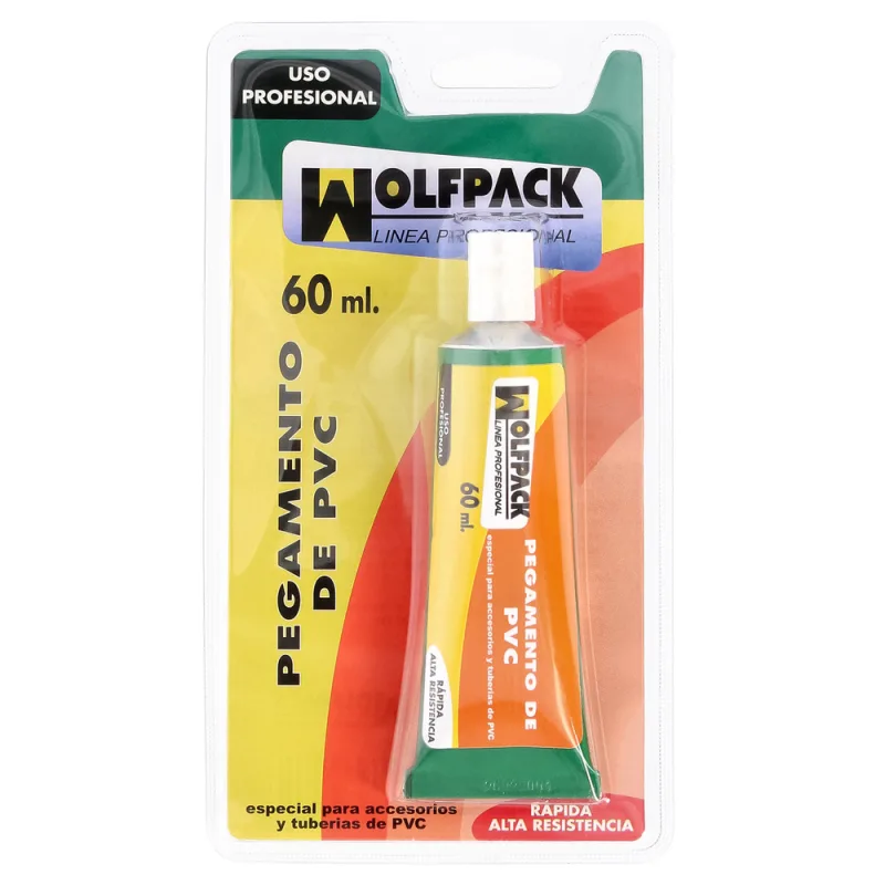 WOLFPACK LINEA PROFESIONAL - Pegamento PVC 60 ml.