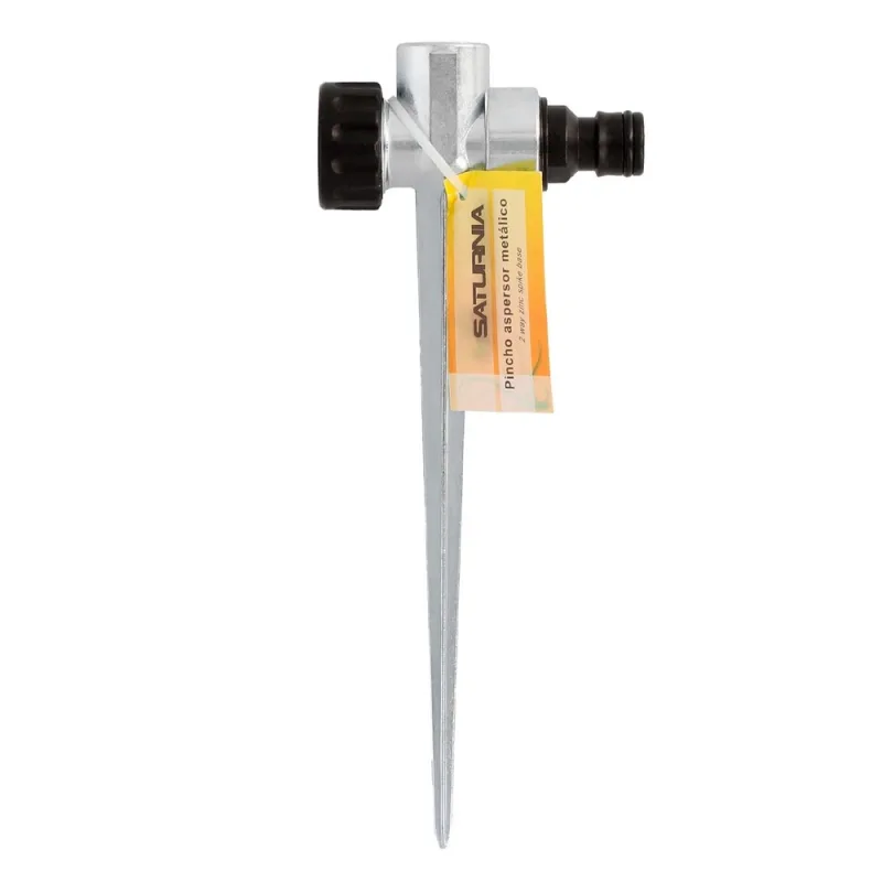 Pincho para aspersor metalico saturnia con racord manguera