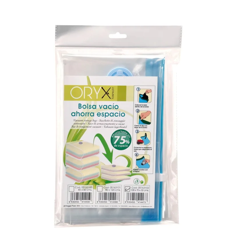 ORYX Bolsa Vacio Ahorra Espacio 100x70x32cm