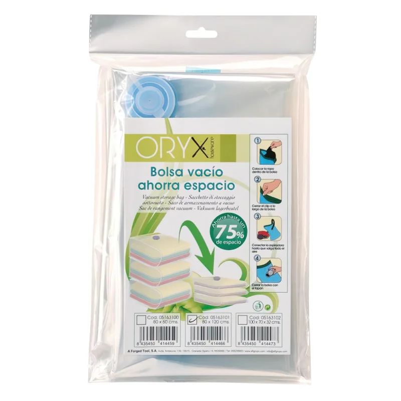ORYX Bolsa Vacio Ahorra Espacio 80x120 cm
