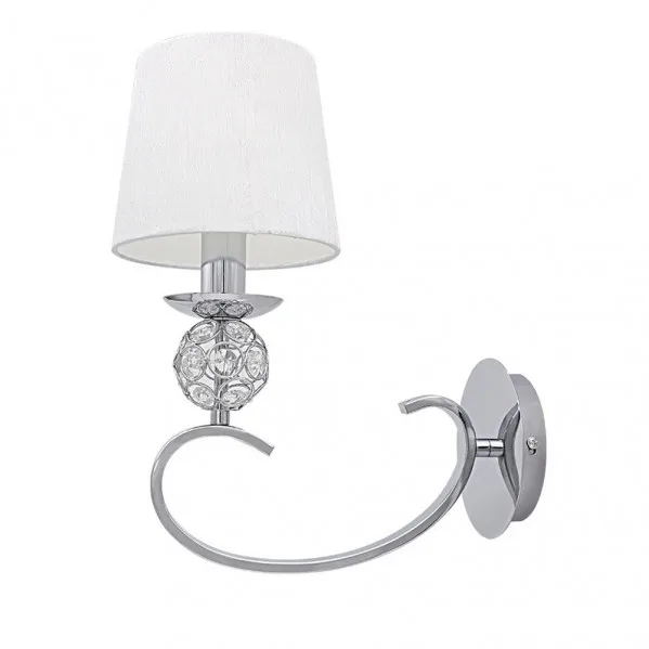 Aplique ordoñez 1xe14 cromo pantalla blanca 34x15x25 cm