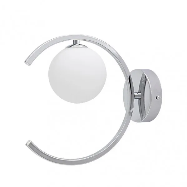 Aplique moderno en Cromo con tulipa de cristal modelo Conil FABRILAMP