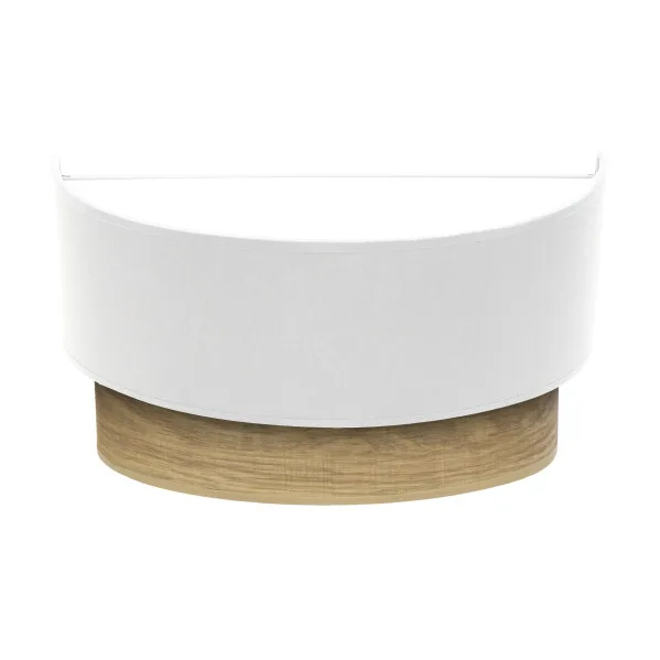 Aplique tania 1xe27 blanco/madera clara 15x30x16 cm