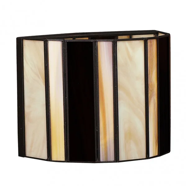 Aplique alqueria 1xe27 negro/beis/marron 19x24x14 cm