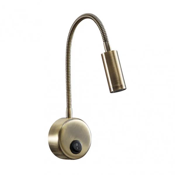 Aplique 3w 4000k 285lm edgar cuero 40x7x19 cm c/interruptor, articulable y orientable