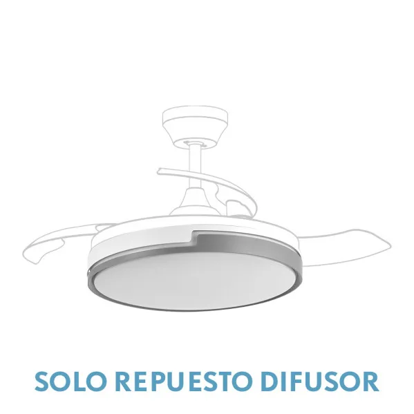Difusor ventilador olimpia grande 107d blanco/gris