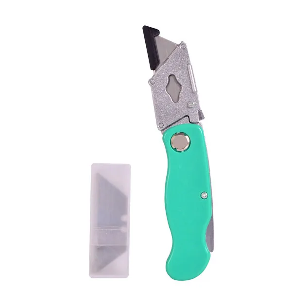 Cuter 18mm preciso verde plegable+6recambios inclu clip,ergonom.facily seguro 1x15x2,8cm