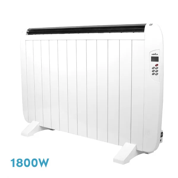 Emisor termico gaban 1800w x en aluminio blanco remoto lcd,temporizador mural/portat.58,5x100x5,5cm