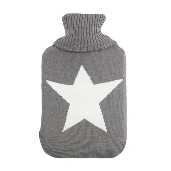 Bolsa agua caliente mimo 1,7l forro bla/gris estrella 20x32x4cm flexible agradable al tacto
