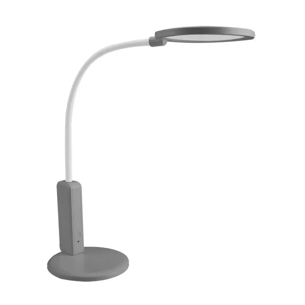 Flexo verne 7w 5000k gris/blanco 590lm inalambrico tactil reg.intensidad orient 33x14x14 cm