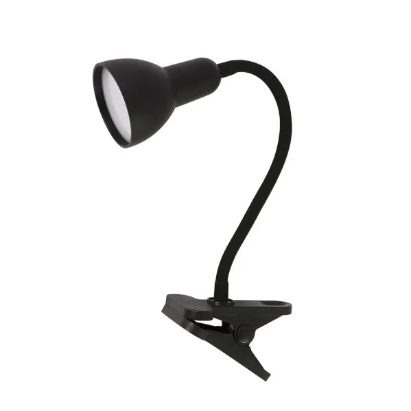 FABRILAMP Flexo Gates Negro 6w 450lm 5000k Fijacion C/pinza Flexible Orientable 31x7x11,5 Cm