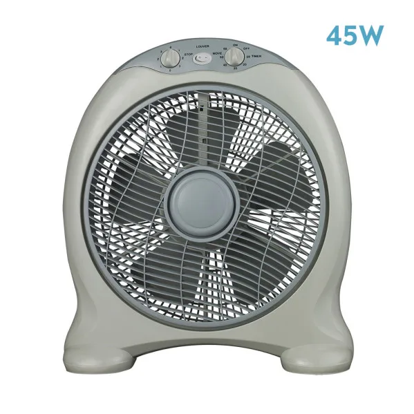 ABRILA - Ventilador de Sobremesa AC URGEL | Color Gris con cinco Aspas | 3 Velocidades Ajustables | Incluye Temporizador y Mando Incluido | Fácil de Transportar | Ideal para Hogar y Trabajo