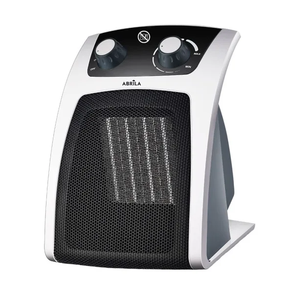 Termoventilador ceramico 2000w blanco/negro ventilador/calor 2potencias 3funciones termost.reg. antivuelco 23x19x17 cm