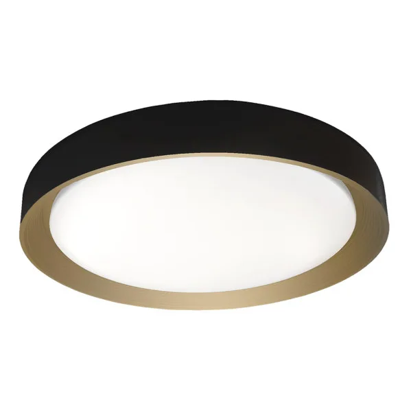 Plafón Lucy Negro/Oro LED 60W 3000-4200-6500K 5400lm (Ø50x50x7,5cm) con Mando