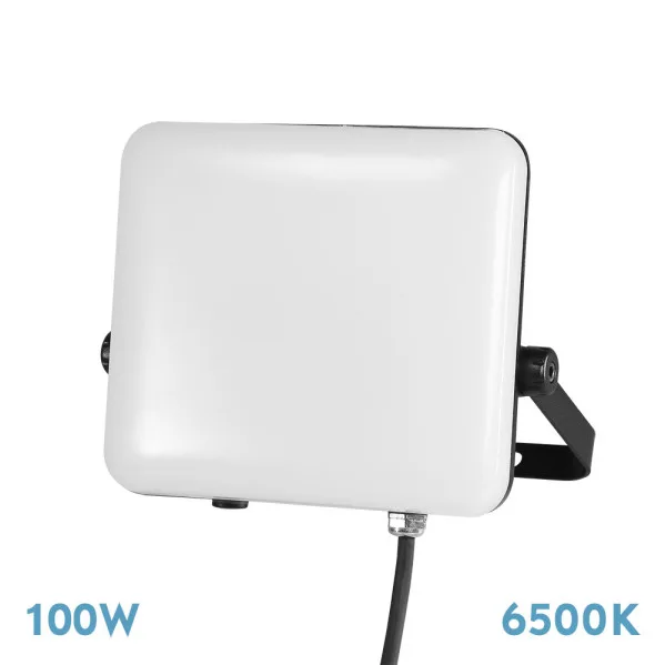 Proyector destello 100w 6500k blanco/negro 9000lm 90º ip65 20,3x25x5 cm