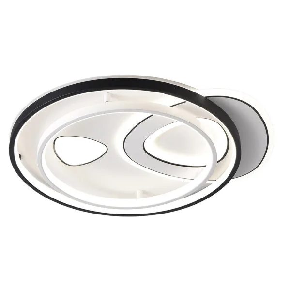 Plafon evora triang negro/blanco 160w 3000-4000-6000k 7x45x52cm 13600lm c/remoto