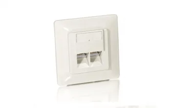 Equip Outlets Flush Mounted Cat.5e, 2-Port, pearl white, 5er Box - Adaptador para cable (2-Port, pearl white, 5er Box, 2xRJ45)