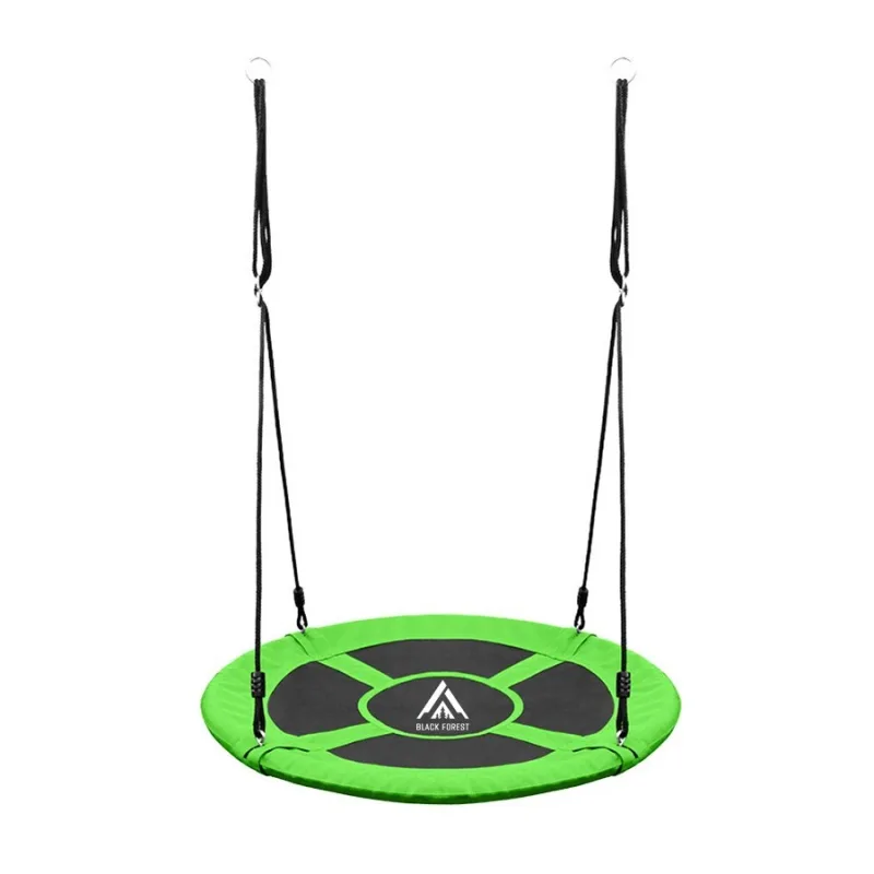 Extralink Columpio Nido - Columpio Infantil Ajustable, Diámetro 100 cm, Capacidad de hasta 150kg, con Bordes Acolchados y Cuerdas Resistentes, Interiores y Exteriores, Verde