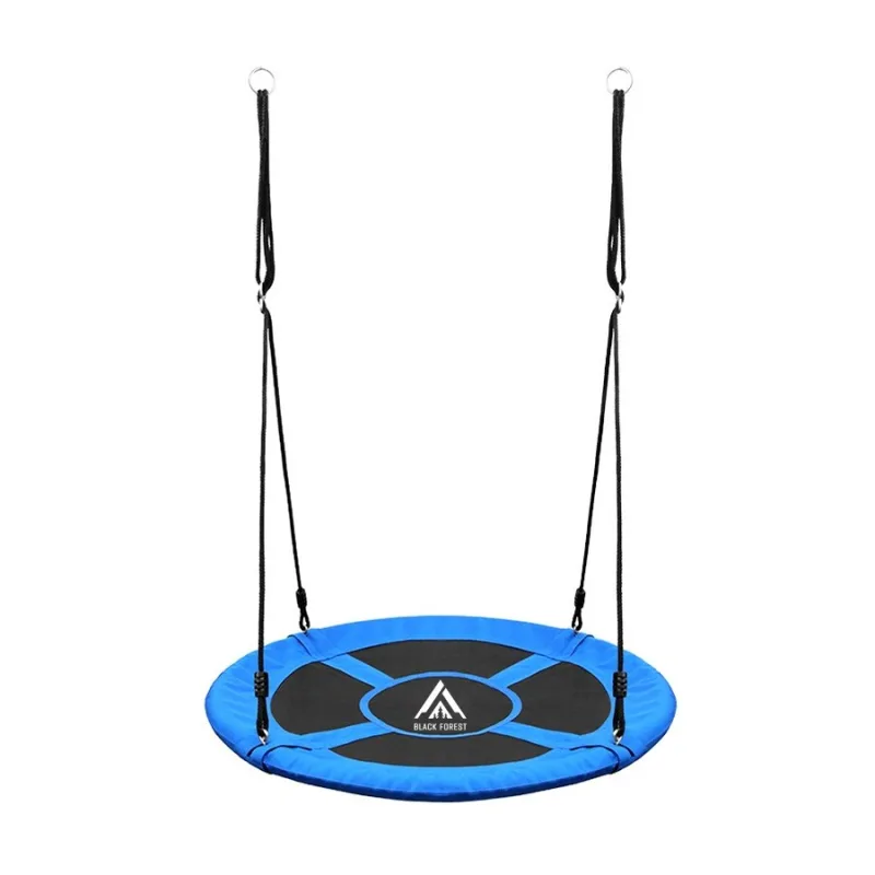 Extralink Columpio Nido - Columpio Infantil Ajustable, Diámetro 100 cm, Capacidad de hasta 150kg, con Bordes Acolchados y Cuerdas Resistentes, Interiores y Exteriores, Azul