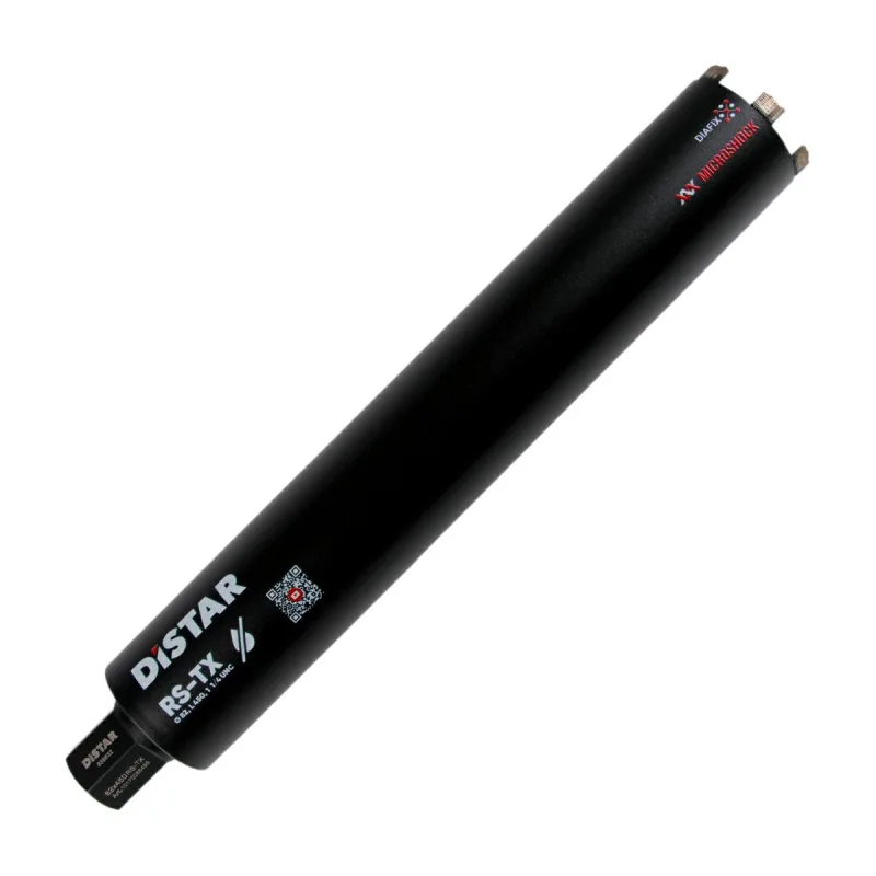 Corona Diamantada Distar RS-TX 1 1/4" 82mm x 450mm, Corte Seco Rápido y Preciso, Ideal para Cerámica, Granito y Concreto, Alta Durabilidad y Rendimiento Profesional.