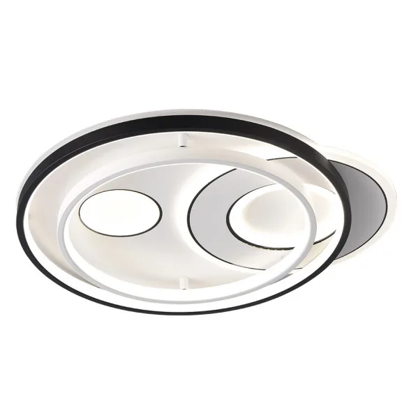 Plafon evora circular negro/blanco 160w 3000-4000-6000k 7x45x52cm 13600lm c/remoto
