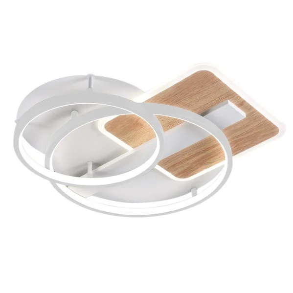 Plafon azores blanco/haya 120w 3000-4000-6000k 9x50x50cm 10200lm c/remoto