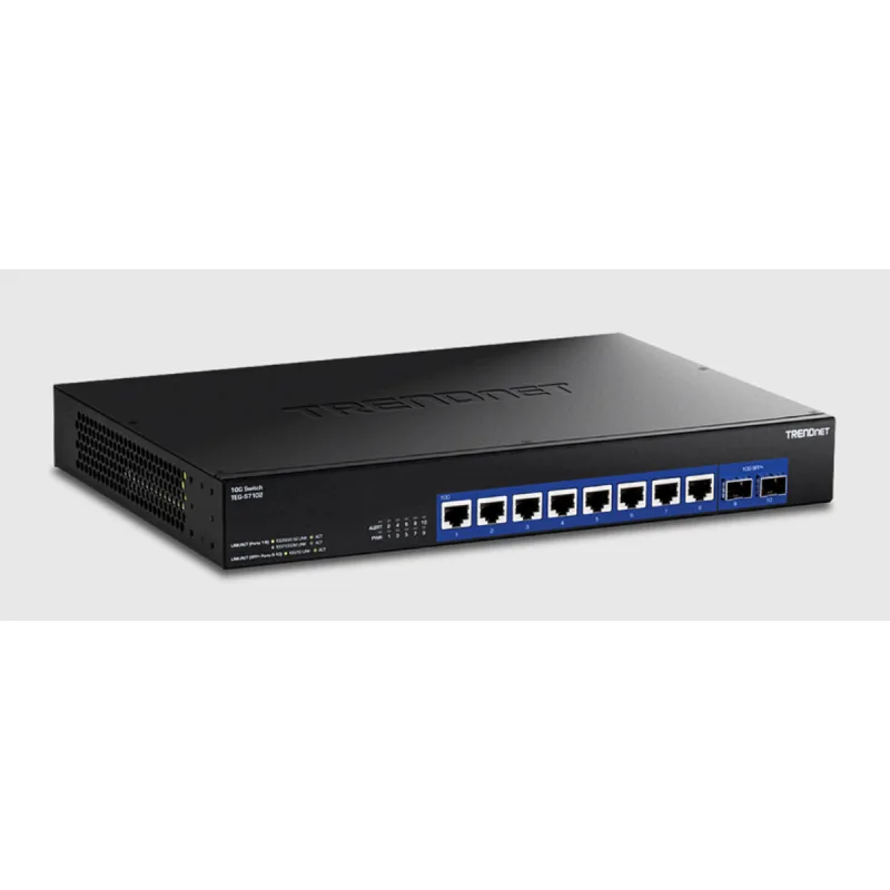 Trendnet TEG-S7102 switch No administrado 10G Ethernet (100/1000/10000) Escritorio Negro