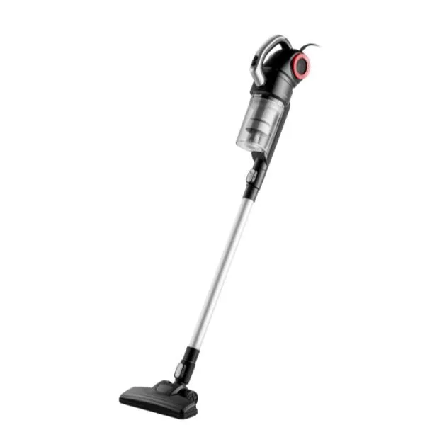 Midea MCS2045BR Aspiradora, 2 en 1 Escoba eléctrica con Cable, Aspirador Potente de 15 kpa, tecnología ciclónica y sin Bolsa, satisface Varias escenas de Limpieza, Negro y Rojo