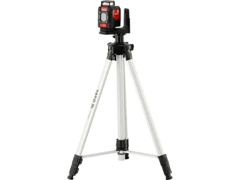 5 líneas láser de línea cruzada verde hasta 30 m, autonivelante con trípode de Yato