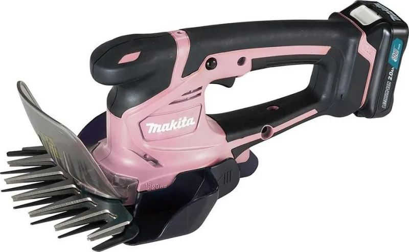 Makita Nożyce para Césped y Setos 12V UM600DSAP, Tijeras de Jardín Róseas, Batería de 12V 2,0Ah, Diseño Ergonómico y Potente