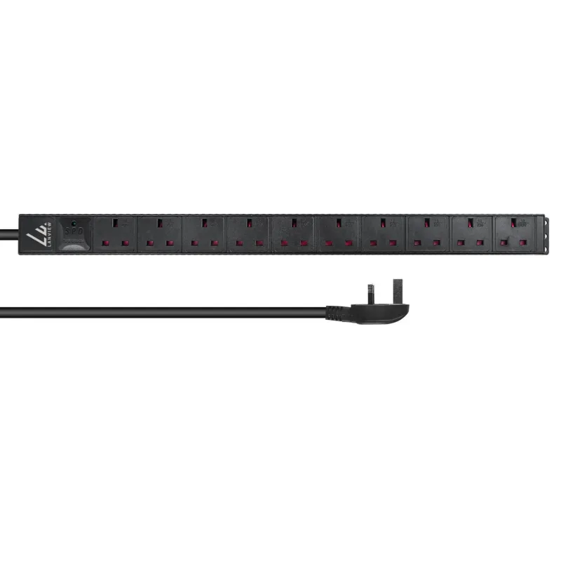 Lanview LVR-3MUK-SPD-UK10 unidad de distribución de energía (PDU) 8 salidas AC 1.4U Negro