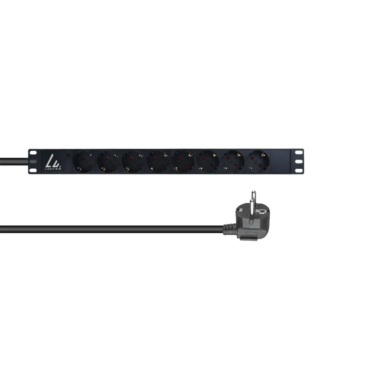 Lanview LVR-3MSCH-LIC-SCH8 unidad de distribución de energía (PDU) 8 salidas AC 1U Negro