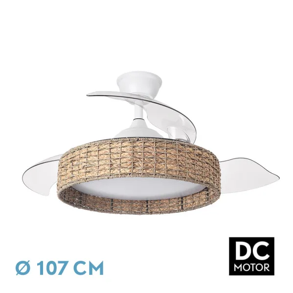 FABRILAMP Ventilador Dc Canario 59w Blanco/natural 3asp.107d 6980lm 3000-4500-6500k Reg.intensidad+remoto+memoria+temporizador