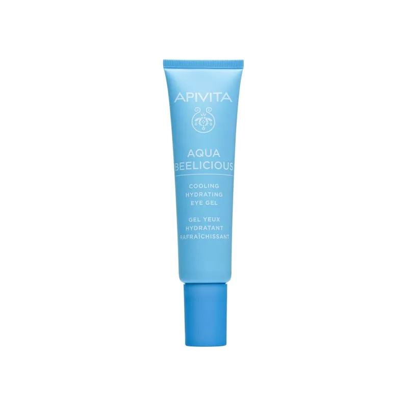 Apivita Aqua Beelicious Eye Cream 15 ml - Gel hidratante y refrescante para ojos con miel, flores y jazmín - Reduce las bolsas de ojos, círculos oscuros y signos de fatiga - Fragrance Free