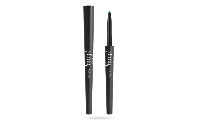 Delineador de Ojos Pupa Milano Vamp!, Color Verde 302 Secret Garden, A Prueba de Agua, 0.35 g, Larga Duración, Adecuado para Mujeres