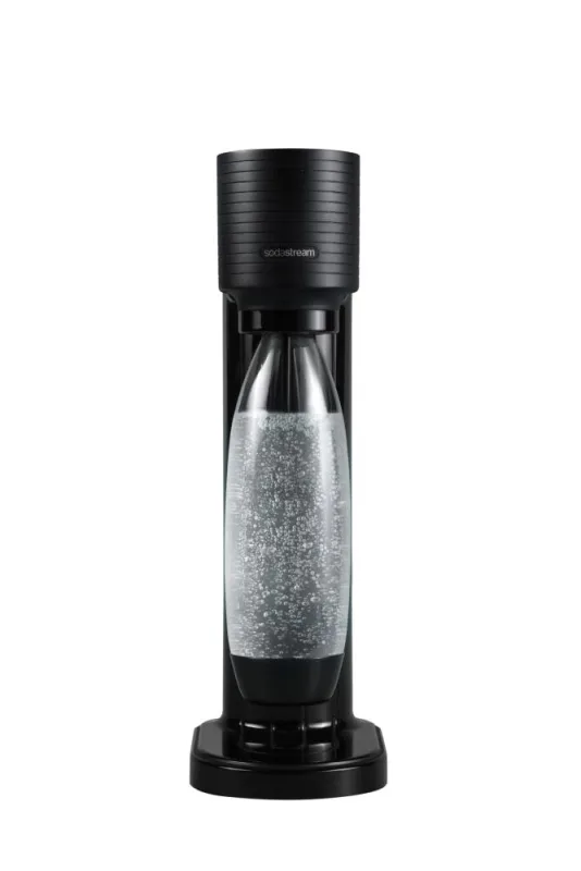 SodaStream Gasador de agua para transformar el agua en agua espumosa, incluye 1 botella de 1 litro y 1 cilindro de dióxido de carbono Co2 alimentaria de 425 gr con enganche rápido