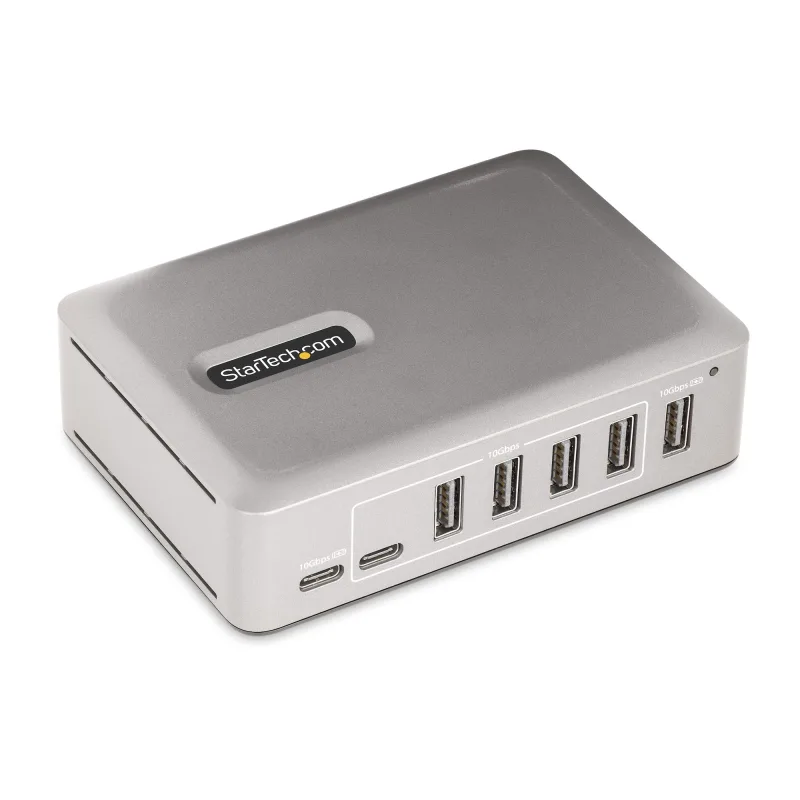 StarTech.com 10G5A2CS-USB-C-HUB hub de interfaz USB 3.2 Gen 2 (3.1 Gen 2) Type-C 10000 Mbit/s Plata