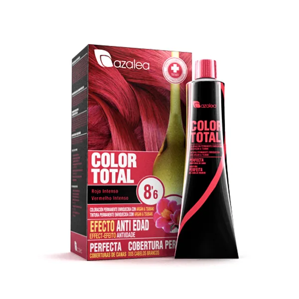 ALEA - Tinte Pelo Mujer - Color Total - Nº 8.6 - Color Rojo Intenso - Coloración Permanente en Crema - Aceite Argán y Tsubaki - Cobertura Total de Canas - Aclara 3 Tonos en Cabellos Naturales