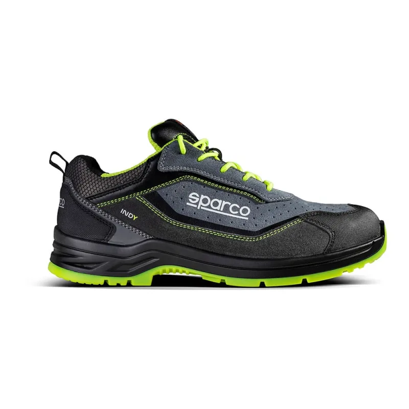 Sparco, Industrial Shoe Unisex Adulto, Grigio Scuro Giallo Fluo, 41 EU