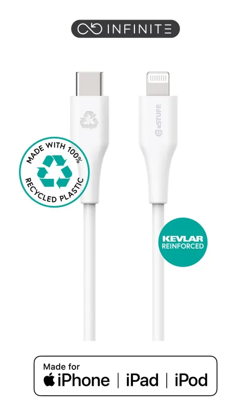 eSTUFF ES602370 cable de conector Lightning 3 m Blanco