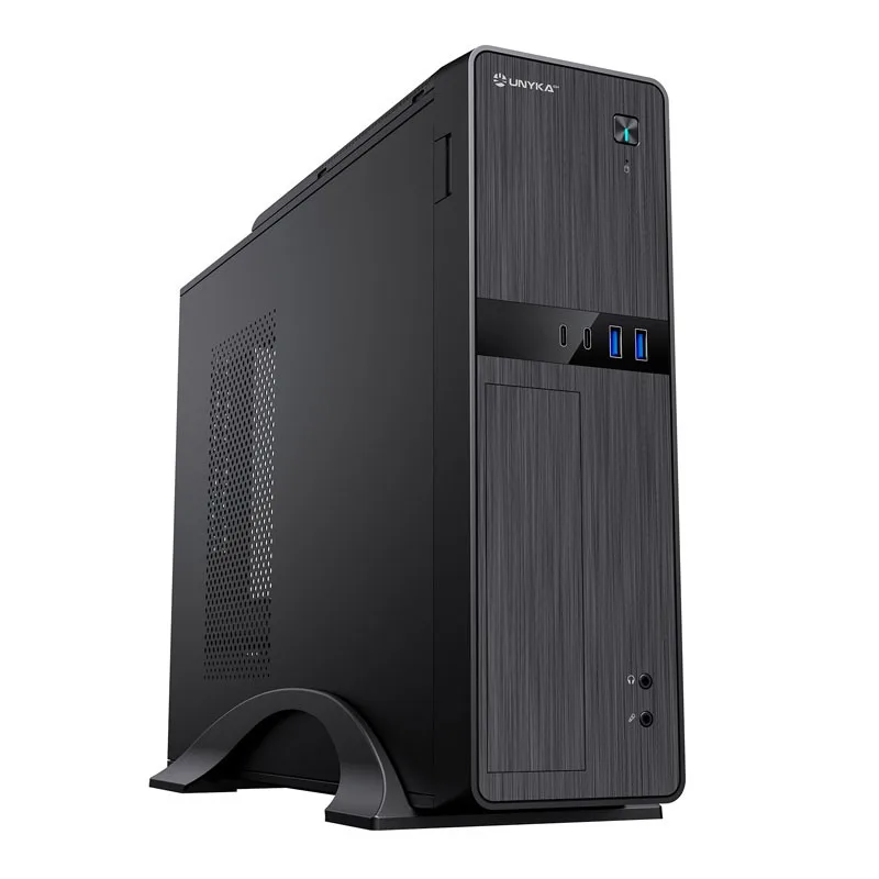 UNYKAch Caja Ordenador Micro ATX UK2011 Con Fuente de Alimentación SFX de 450W incluida, 2 Conectores USB 3.0 y 2 Conectores Type C (USB 2.0)