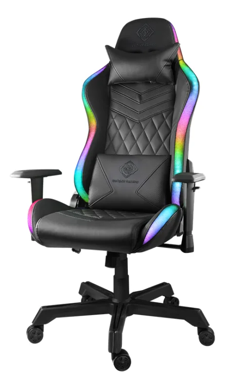 Deltaco gam-080 gamingstuhl kunstleder m. rgb led schwarz