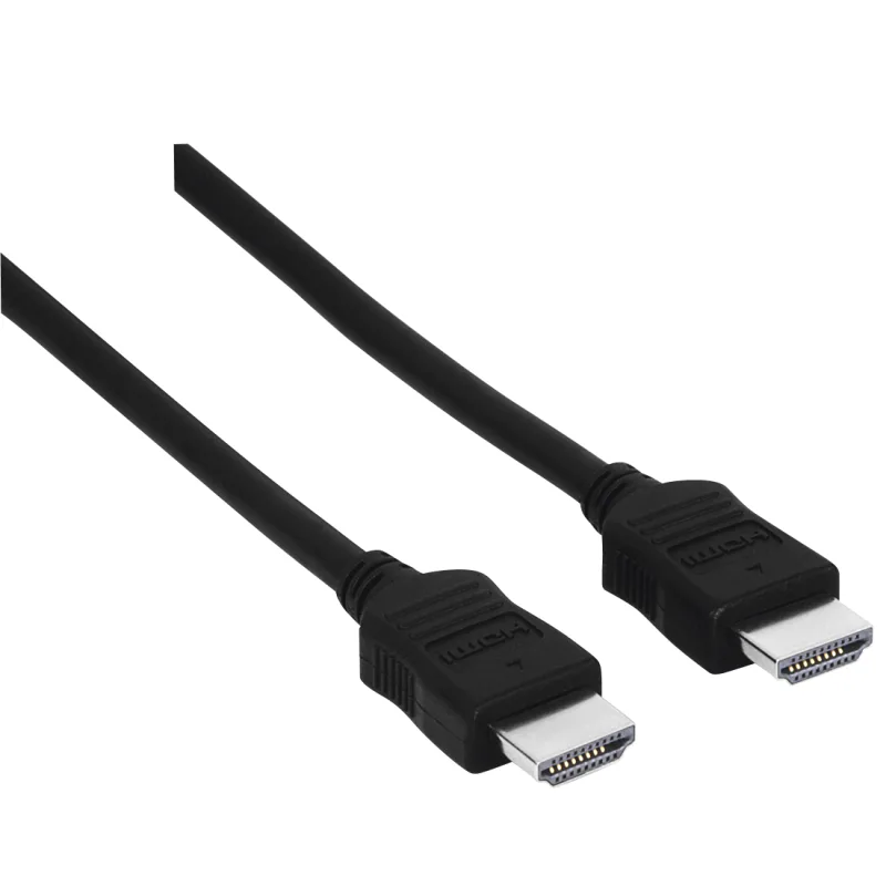 Hama Cable HDMI (cesta, enchufe HDMI, cable, 1080p, alta velocidad, 10,2 Gbps, 5 m), color negro