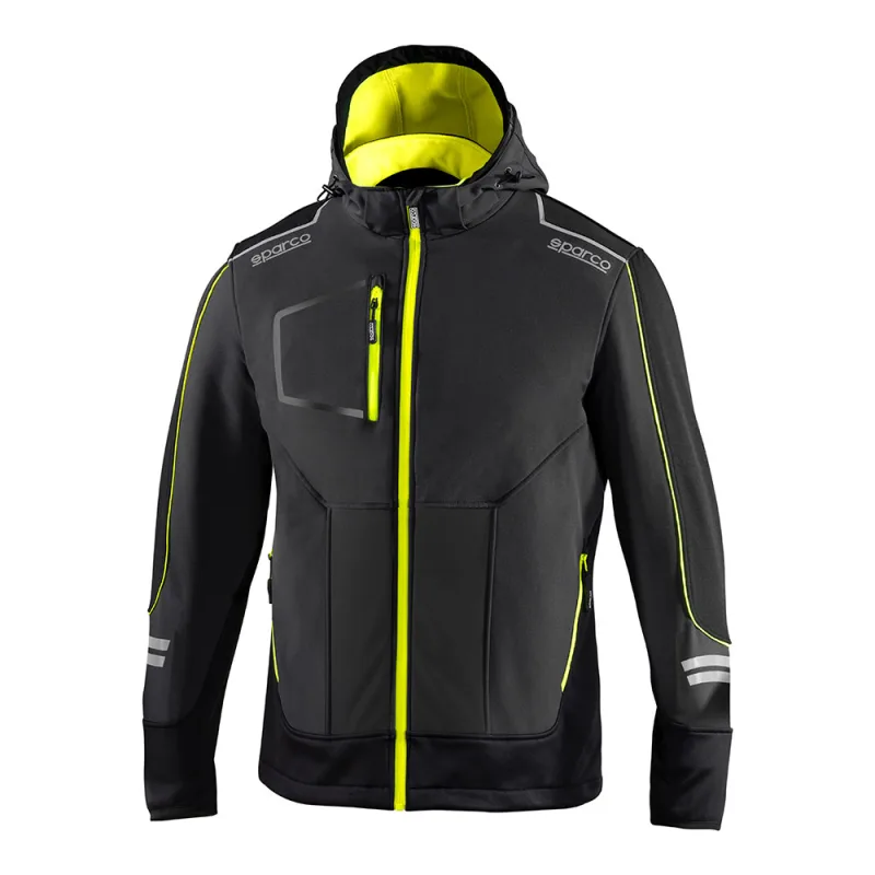 Sparco Soft Shell Tech, Grey Yellow, L Unisex Adulto