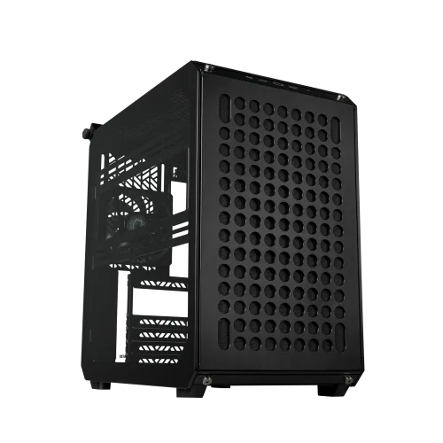 Cooler Master Qube 500 Flatpack - Caja PC ATX Media Torre, Totalmente Modular, 1 Ventilador SF 120mm Negro Preinstalado, Montaje GPU Vertical, Admite Placa Base EATX y Radiadores Duales 280mm, Negro
